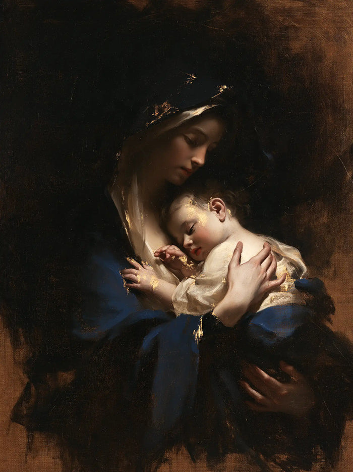La Vierge à l’Enfant — Le Repos sous le liseré doré
