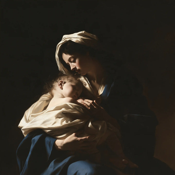 La Vierge à l’Enfant — Le Repos sous les lèvres inclinées