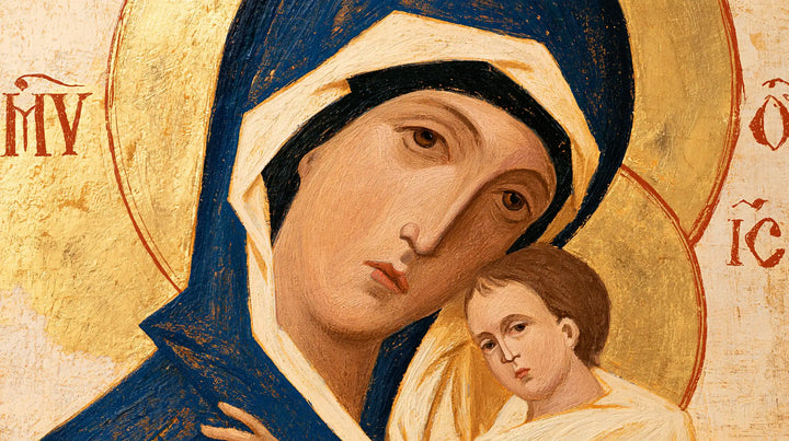 Virgin Mary and Child Jesus - Contemporary Byzantine · Landscape n° 9