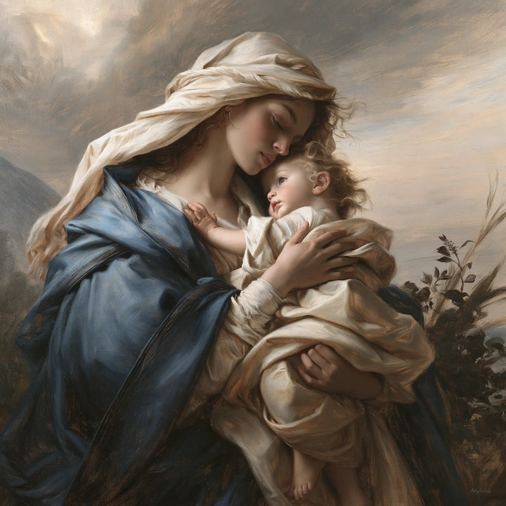 La Vierge à l’Enfant — Le Visage offert au souffle du ciel
