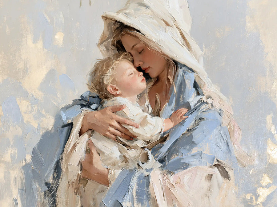 Virgin Mary and Child Jesus - Impressionist · Landscape n° 6