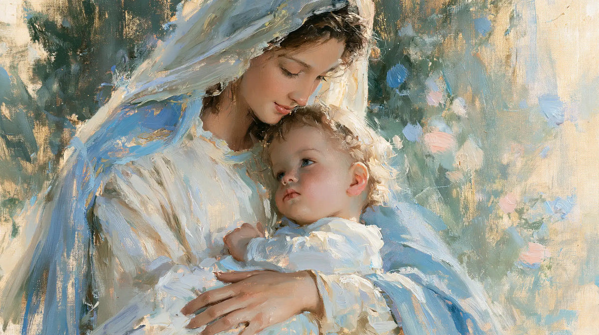 La Vierge à l’Enfant — Le Front dans les fleurs de lumière