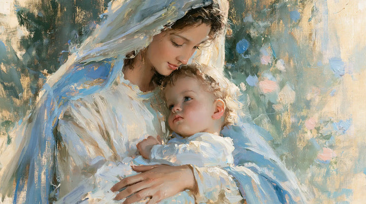 La Vierge à l’Enfant — Le Front dans les fleurs de lumière