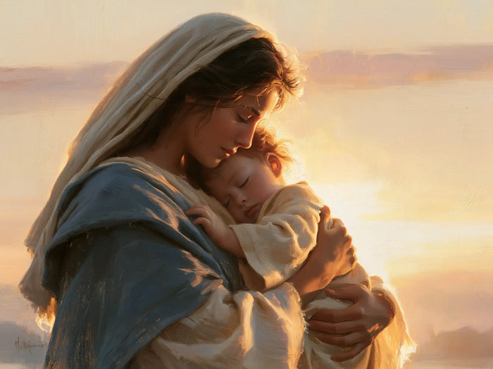 La Vierge à l’Enfant — La Joue contre le soleil naissant