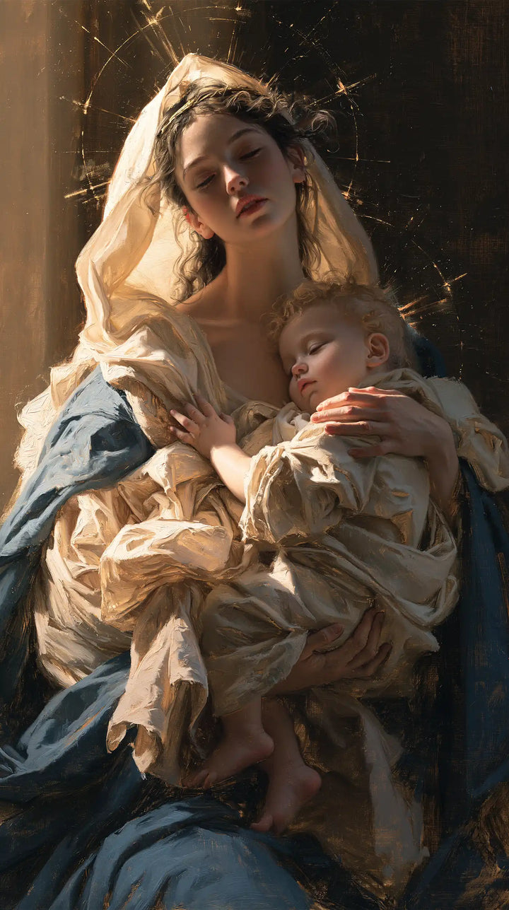 La Vierge à l’Enfant — Le Repos parmi les éclats du nimbe