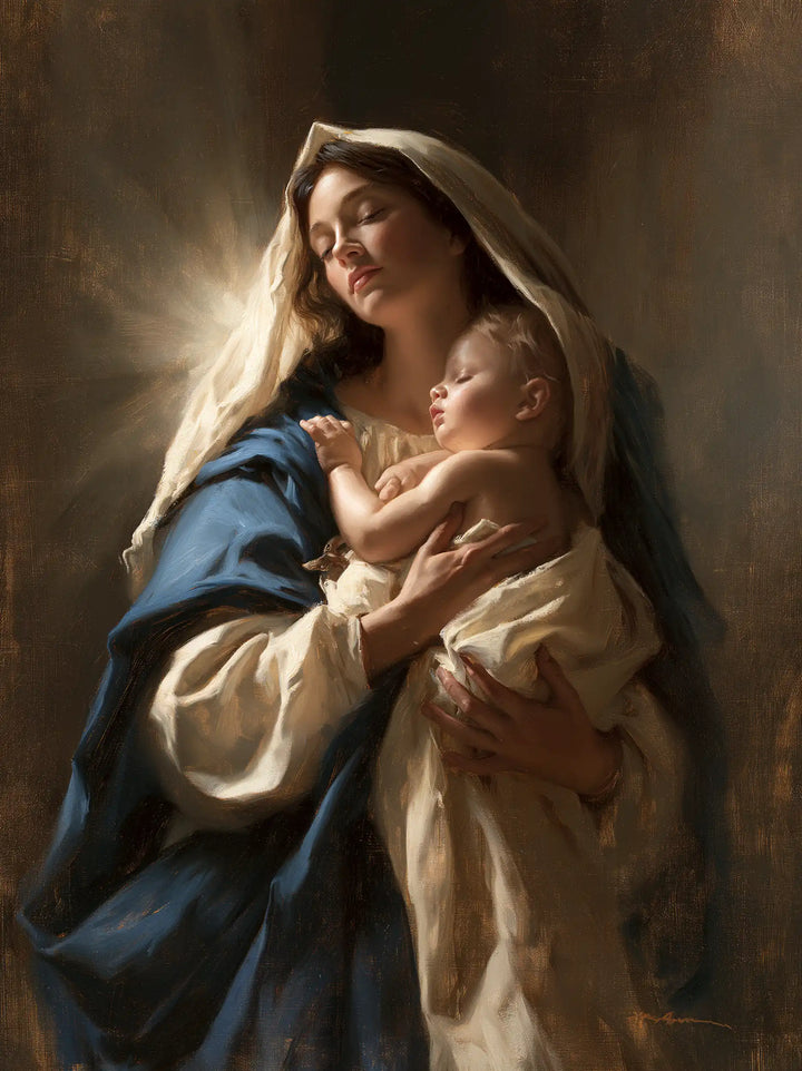 La Vierge à l’Enfant — Le Petit Geste vers la clarté du visage