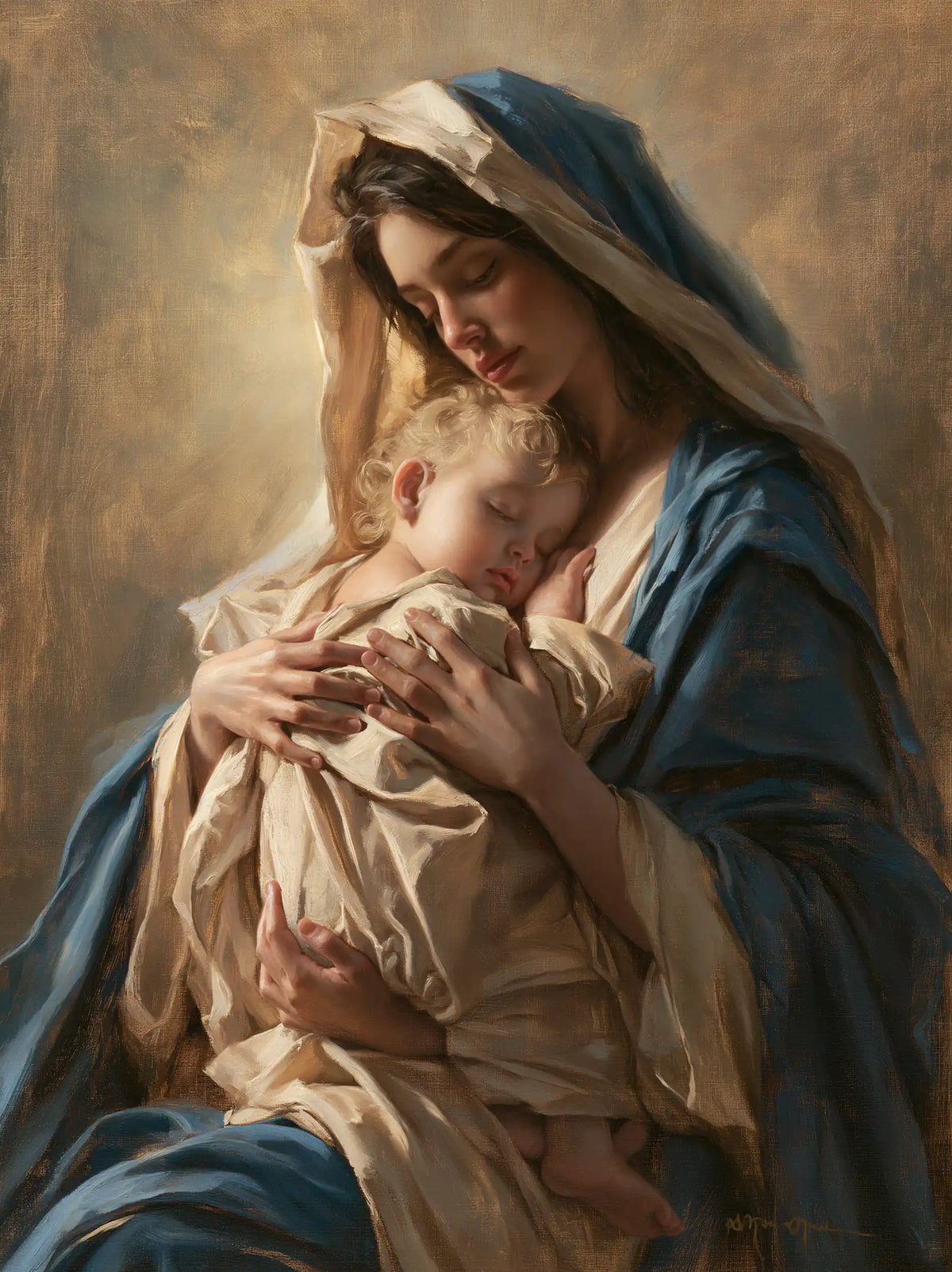 La Vierge à l’Enfant — Le Songe sous les mains superposées