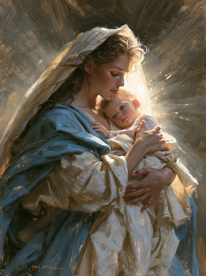 La Vierge à l’Enfant — La Tendresse dans l’éclat du petit nimbe
