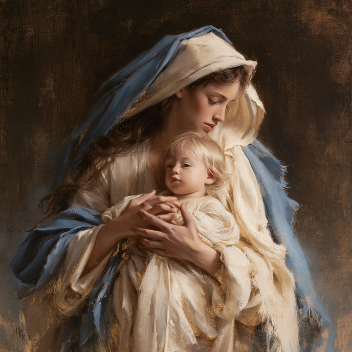 La Vierge à l’Enfant — Les Mains du repos dans la chevelure blonde