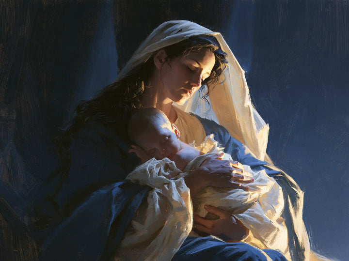 La Vierge à l’Enfant — Le Repos aux drapés blancs de la nuit