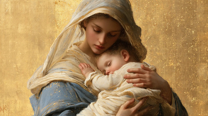 La Vierge à l’Enfant — Le Repos au manteau constellé d’or