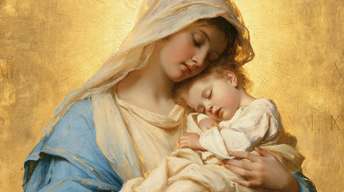 La Vierge à l’Enfant — Le Petit Songe aux mains près des lèvres