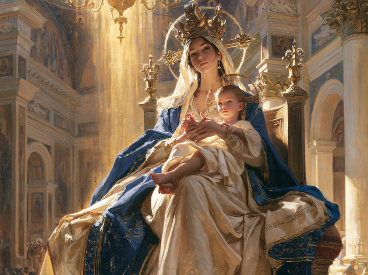 Virgin Mary and Child Jesus - Sacred Monumental View · Landscape n° 2
