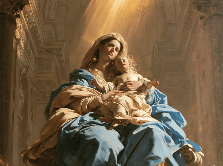 La Vierge à l’Enfant — La Joue tendre sous le rayon des voûtes