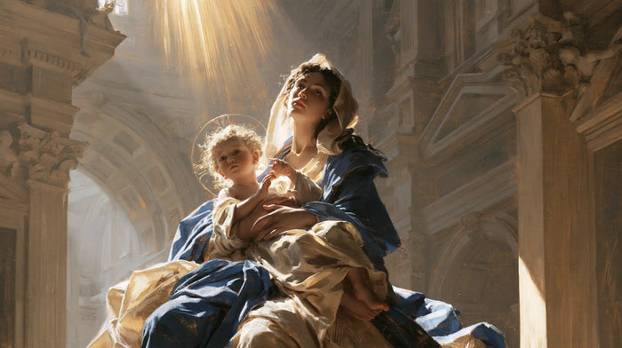 La Vierge à l’Enfant — La Clarté au-dessus des visages levés