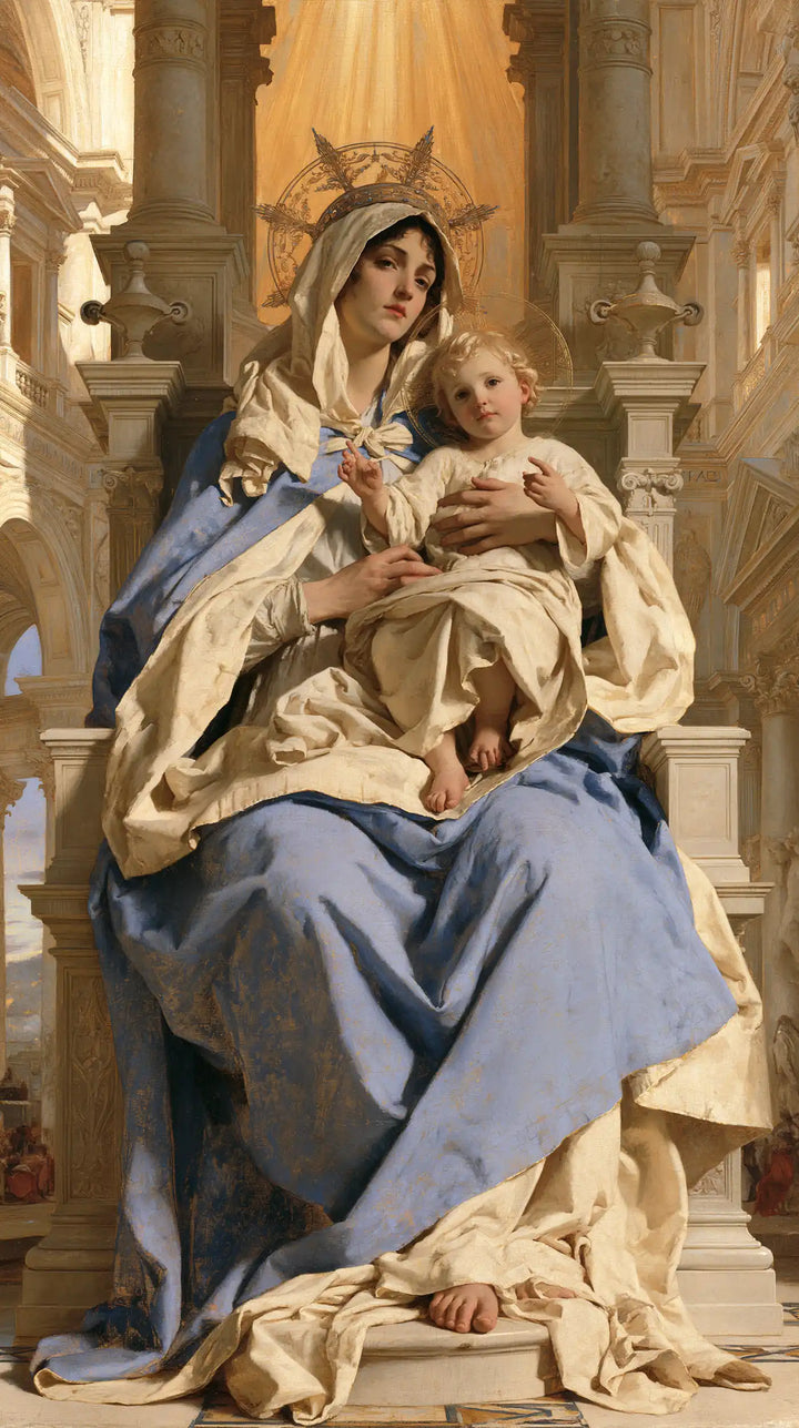 Virgin Mary and Child Jesus - Sacred Monumental View · Portrait n° 3