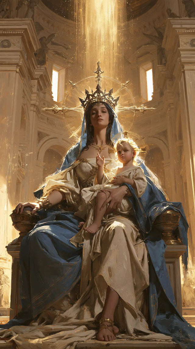 Virgin Mary and Child Jesus - Sacred Monumental View · Portrait n° 8