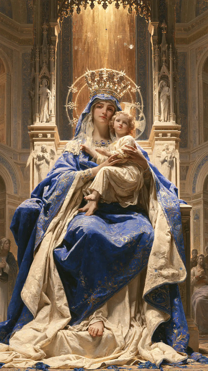 La Vierge à l’Enfant — Le Cercle lumineux sous le dais