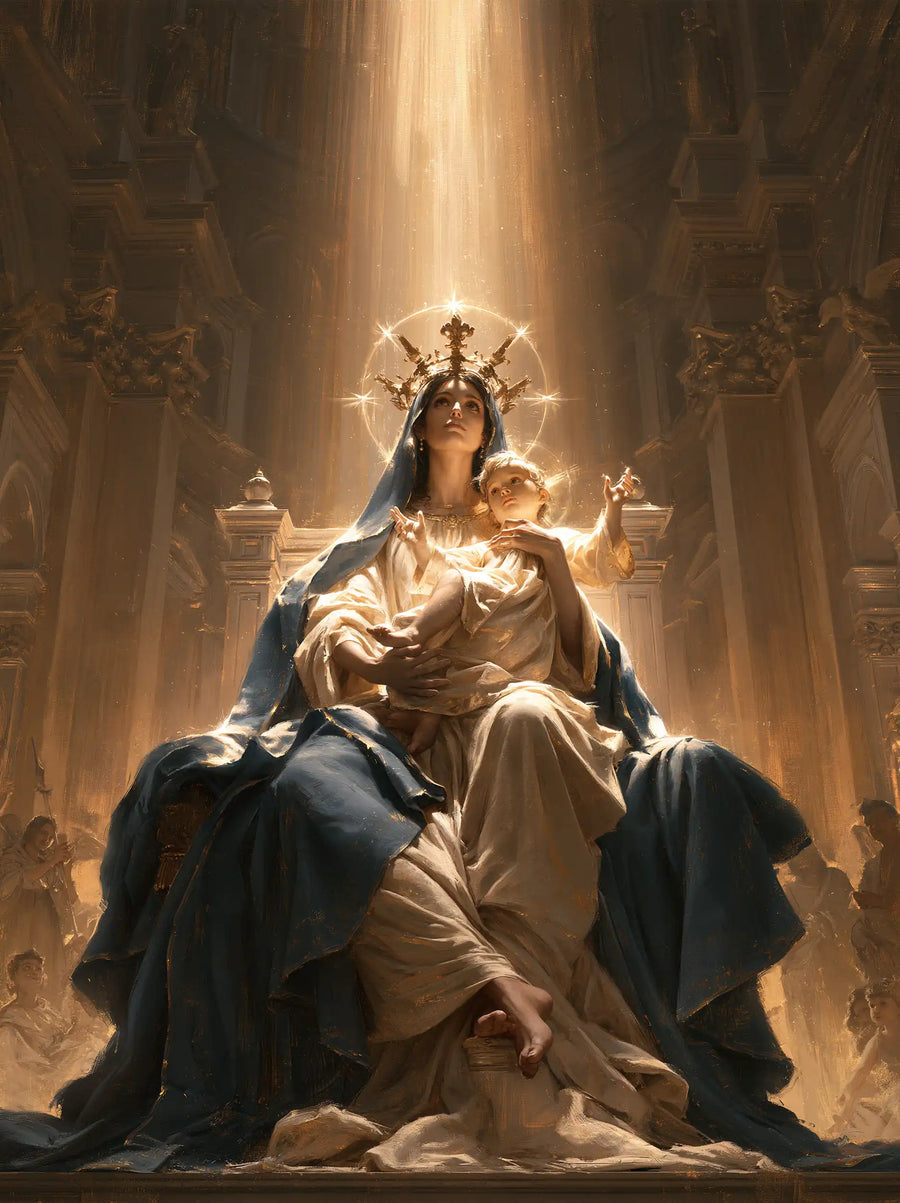Virgin Mary and Child Jesus - Sacred Monumental View · Portrait n° 27
