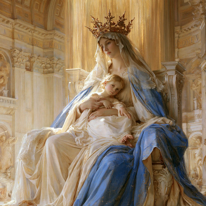 La Vierge à l’Enfant — La Tête blonde sur le cœur royal