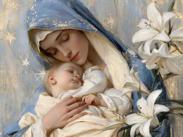La Vierge à l’Enfant — Le Sommeil près de la gerbe blanche