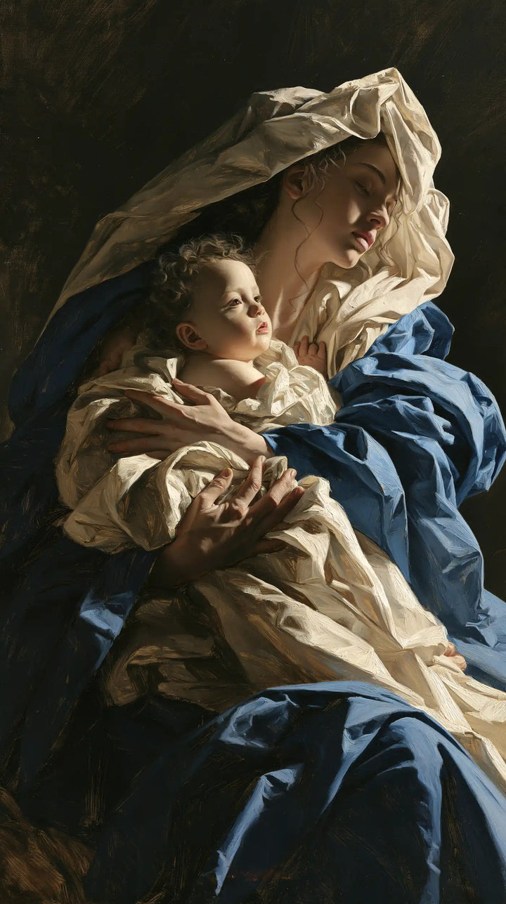 Virgin Mary and Child Jesus - Theatrical Baroque · Portrait n° 22