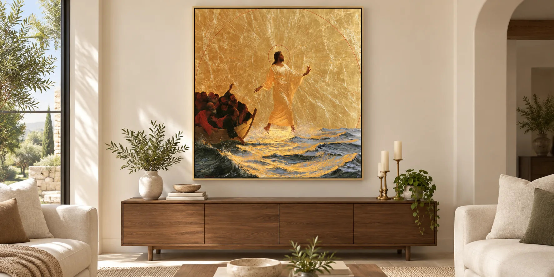 Jésus marchant sur l’eau - Explosion de mouvement
