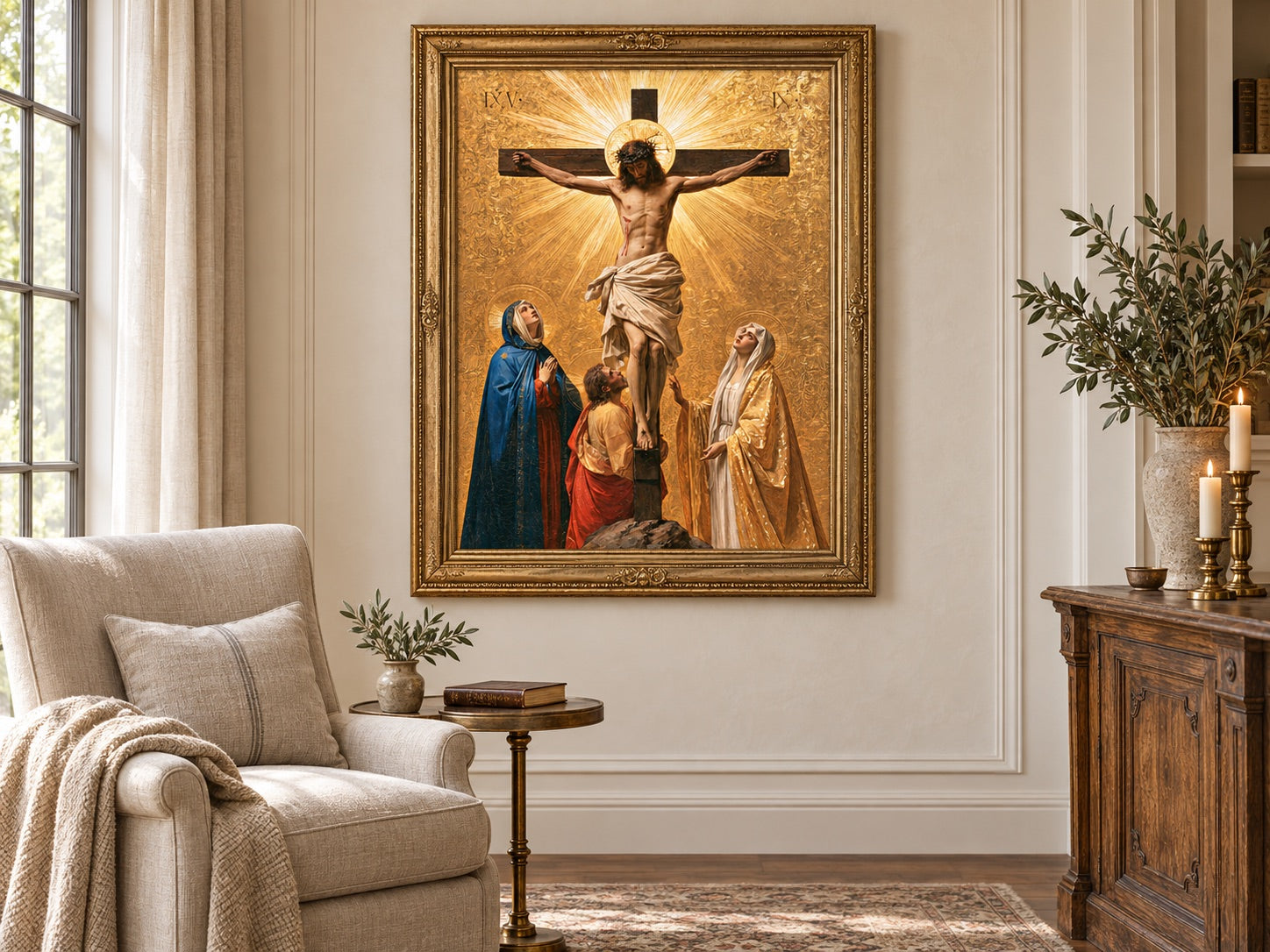 La Crucifixion dans un coin de recueillement